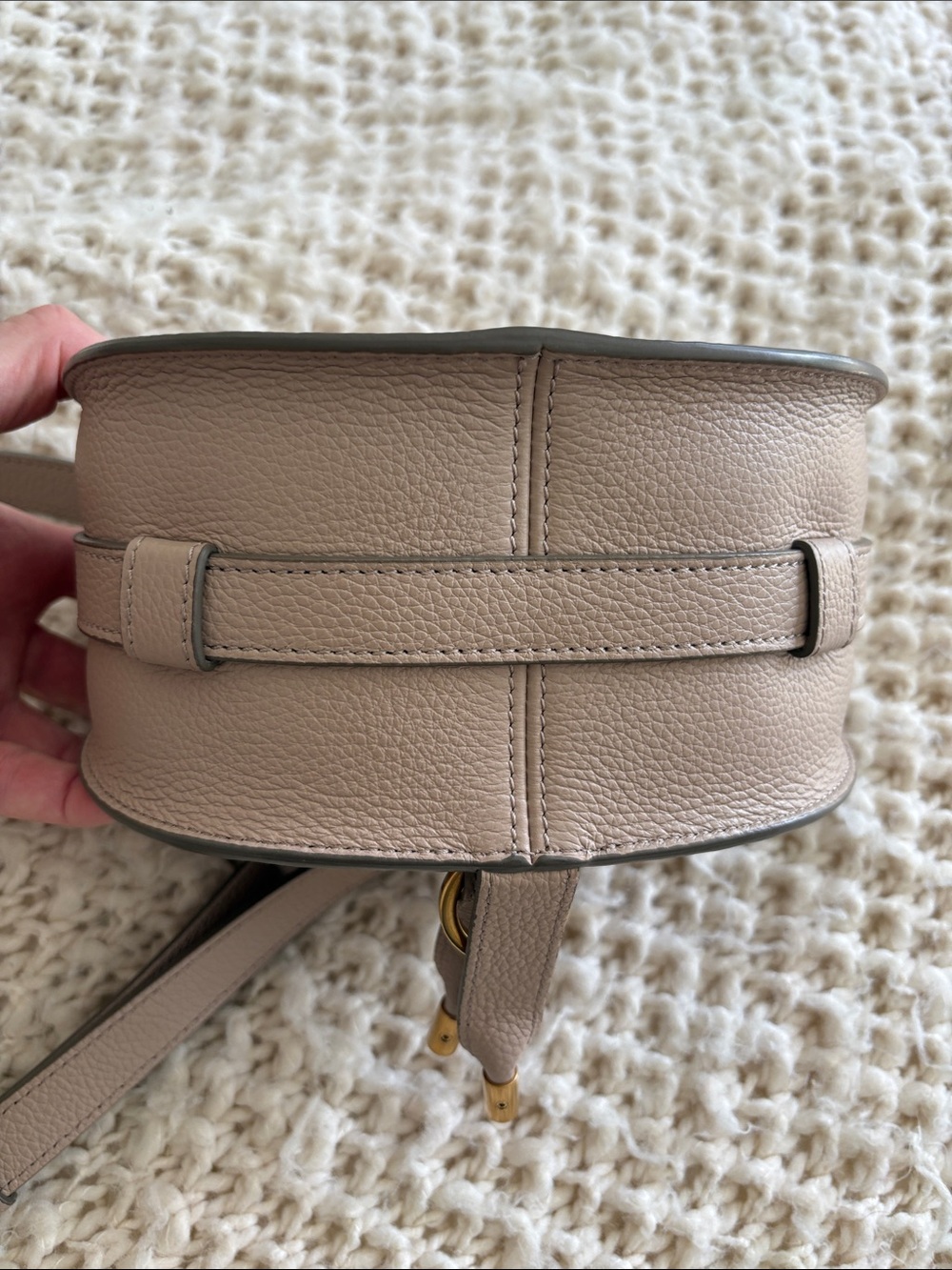 Chloe Small Marcie Crossbody Bag in Taupe - Picture 10 of 14